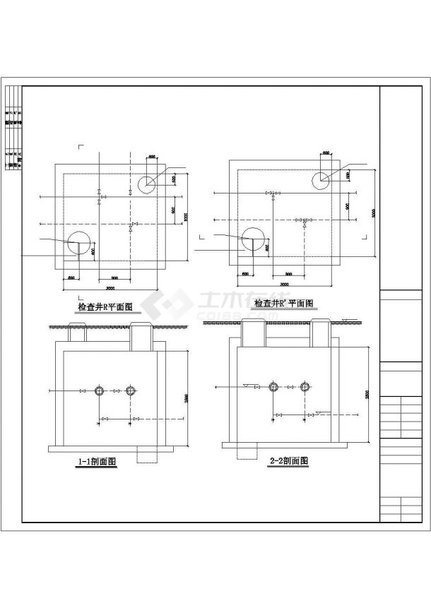 某经济开发区小区室外采暖管网设计施工方案CAD图纸-图一