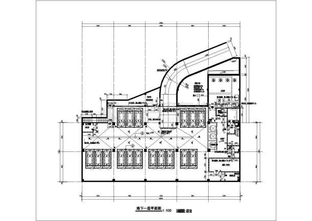5500平米五层框架结构商业综合楼全套建筑设计CAD图纸-图二