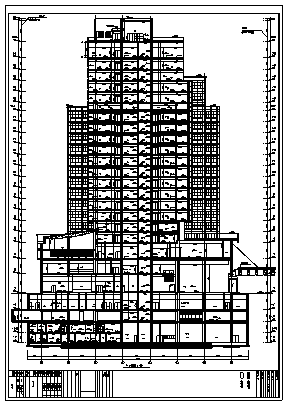 某市二十层带地下三层五星级酒店全套建筑施工cad图纸-图一