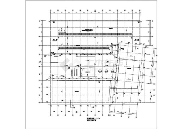 6500平米2层钢框架结构汽车4S店全套建筑设计CAD图纸-图一
