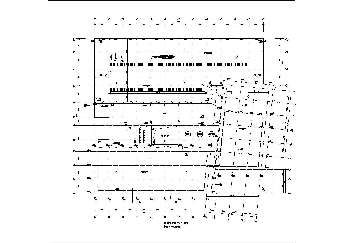 6500平米2层钢框架结构汽车4S店全套建筑设计CAD图纸