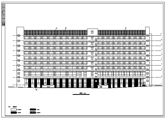 某市九层带地下室国际大酒店建筑施工cad图（含效果图）_图1