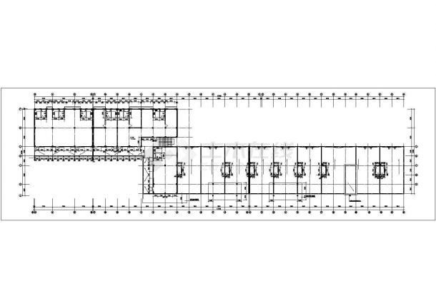 某3层框架结构商业步行街全套建筑设计CAD图纸-图二