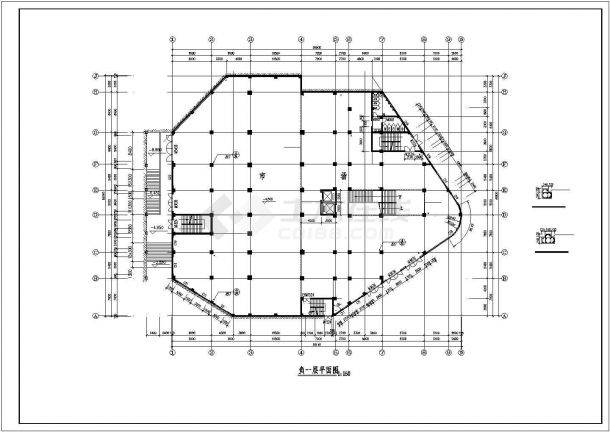 某社区1.8万平米7层框架农贸市场全套建筑设计CAD图纸-图二