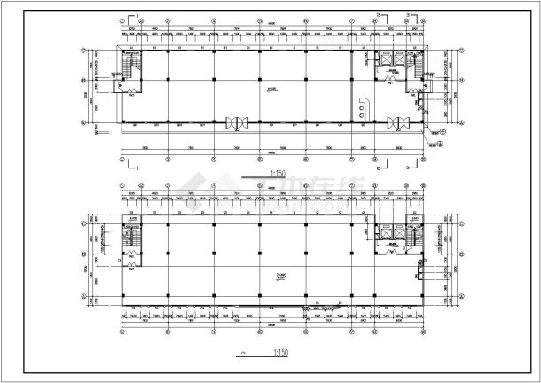 某大型9层框架结构商务酒店全套建筑设计CAD图纸-图二