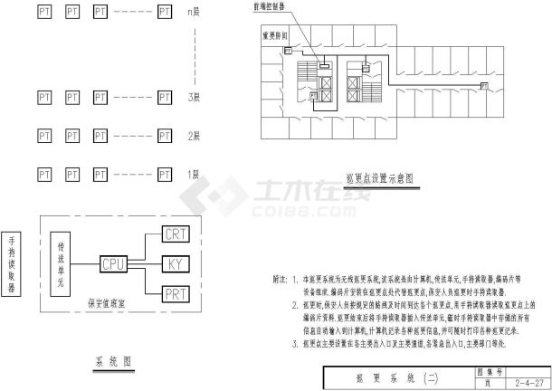 某巡更系统CAD大样设计完整详细大样-图一