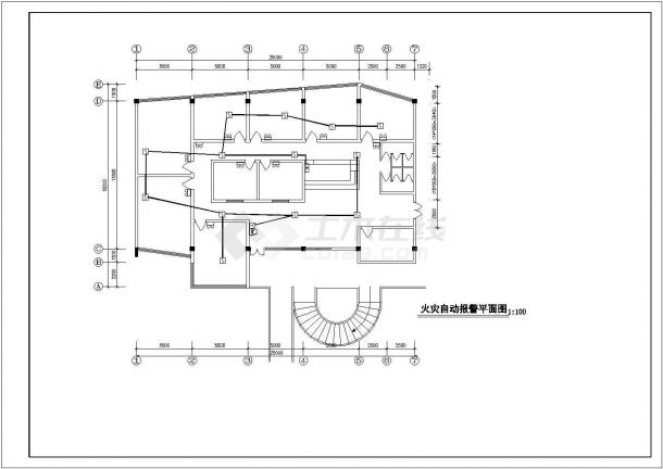 某茶楼消防CAD设计详细构造大样设计-图二