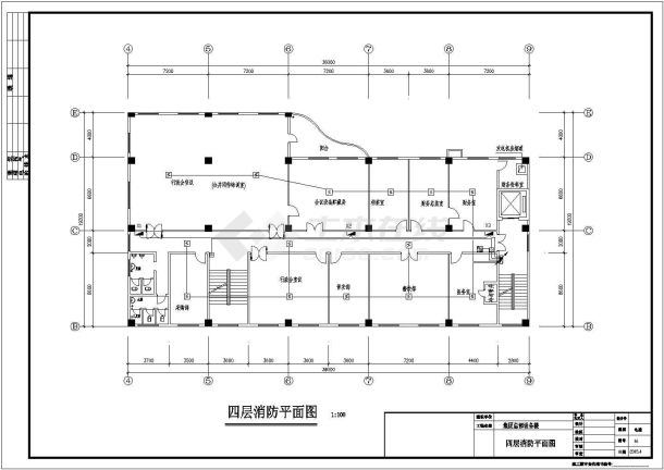 某集团设备楼消防CAD设计完整大样平面图-图二