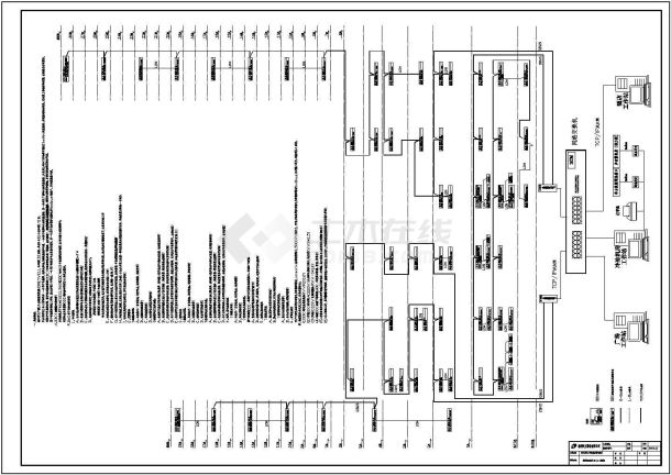 某弱电CAD设计详细平面系统图-图一