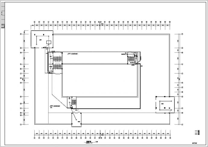 某大学综合实验楼消防报警CAD构造设计图纸_图1