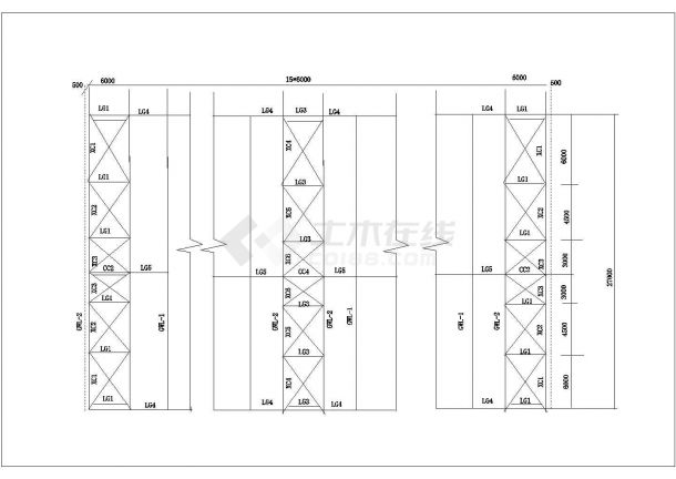 某钢结构屋架课程设计cad施工图纸（含计算书）-图一