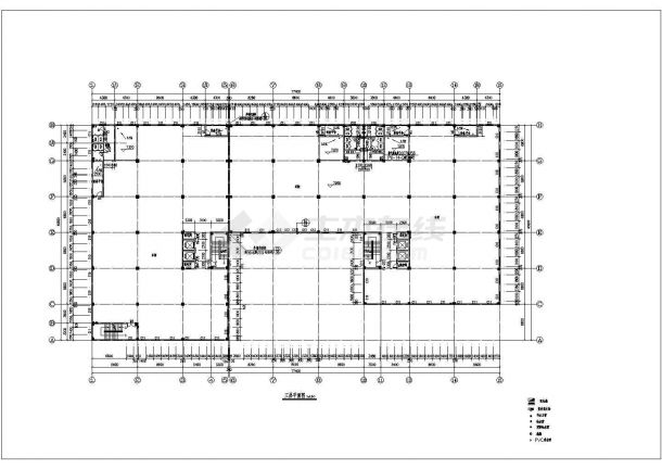 [杭州]某五层办公楼建筑全套施工设计cad图-图一