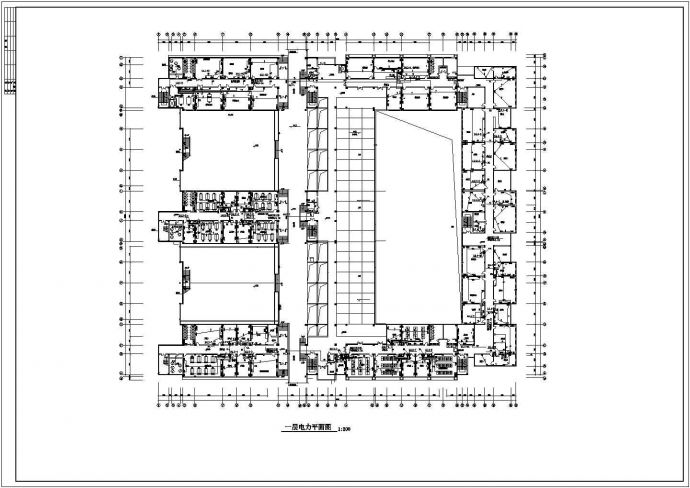 某六层高校试验楼CAD框架结构设计平面图_图1