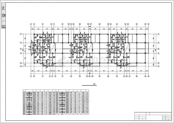 昆明市某新建居住区6层混合结构住宅楼全套结构设计CAD图纸-图二