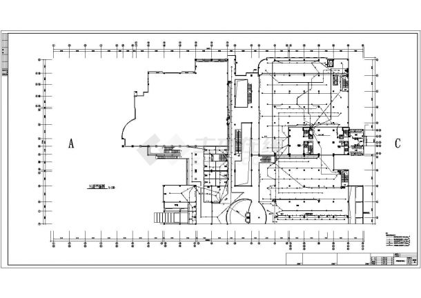 某商场消防报警2-4层CAD设计电气构造系统-图一