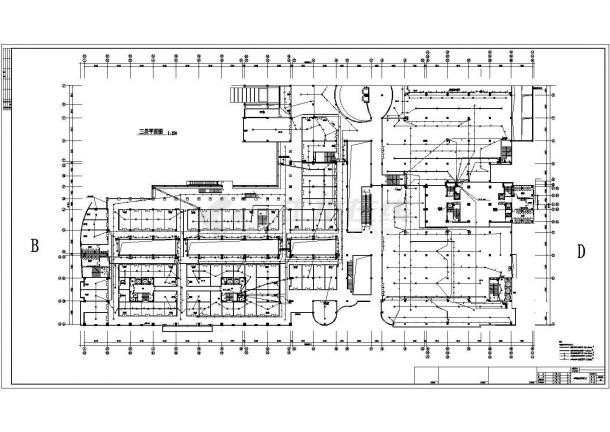 某商场消防报警2-4层CAD设计电气构造系统-图二