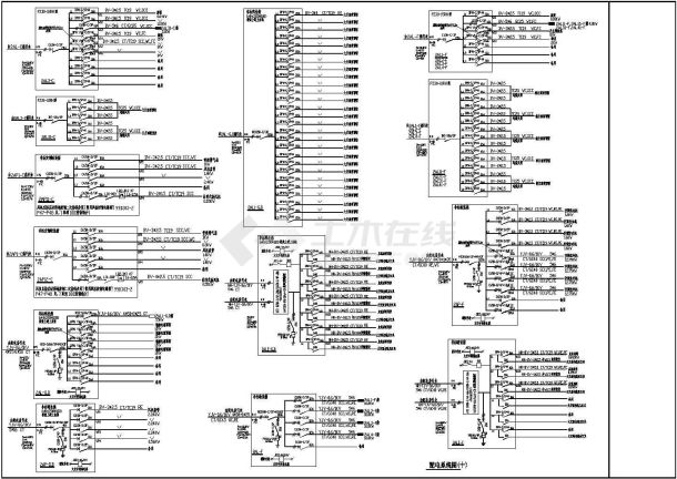 某娱乐层变配电房及配电消防报警CAD电气设计系统图-图一