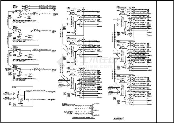 某娱乐层变配电房及配电消防报警CAD电气设计系统图-图二