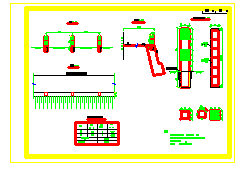 道路防撞墩及防撞栏结构设计cad施工图纸-图二