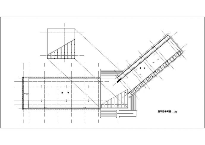 某新建楼盘1500平米2层框架结构售楼中心平立剖面设计CAD图纸_图1