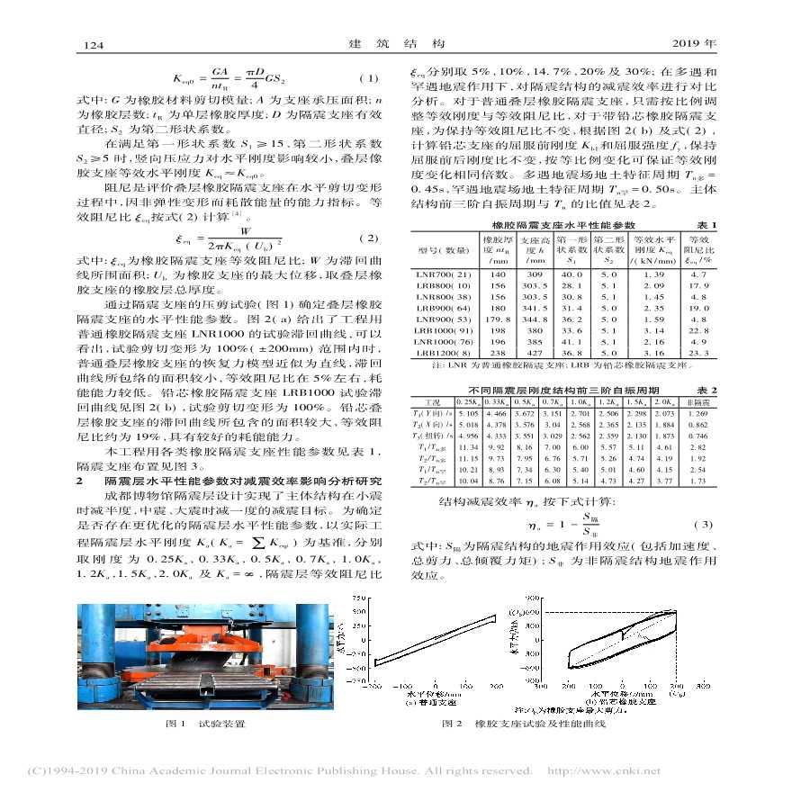 基础隔震结构隔震层水平性能设计研究-图二