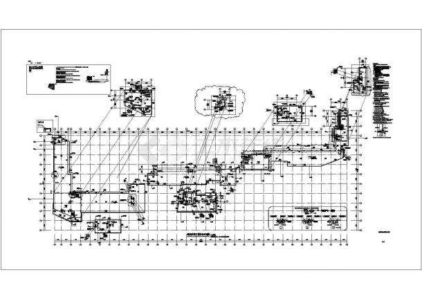某大型3层框架结构商业综合楼全套平立剖面设计CAD图纸-图一