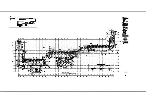 某大型3层框架结构商业综合楼全套平立剖面设计CAD图纸-图二