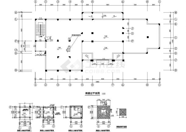 某城市怡园山庄两层独栋住宅建筑工程设计cad图（含建筑施工说明、局部大样）-图二