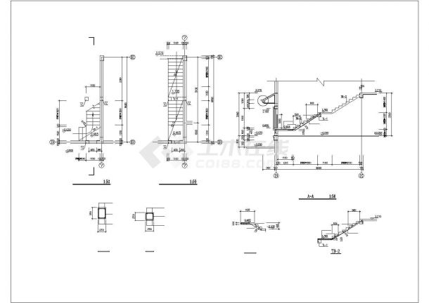 长春市某小区380平米2层框架结构单体别墅全套结构设计CAD图纸-图二