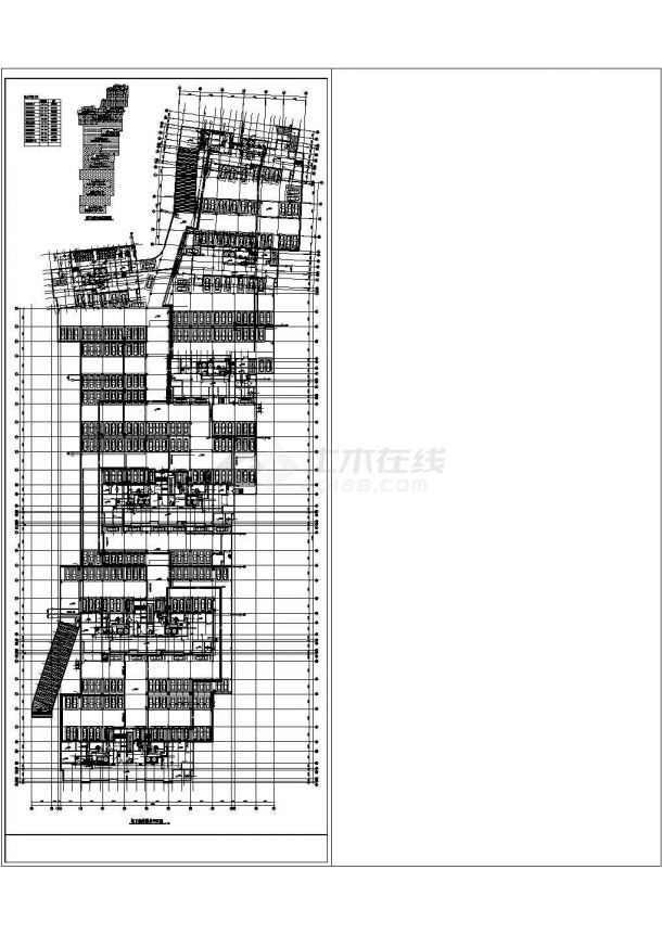 徐州市某大型商厦4580平米人防地下室全套给排水设计CAD图纸-图一