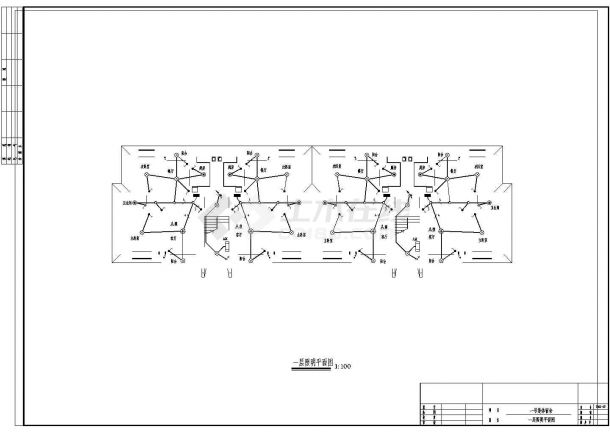 单元式宿舍楼CAD设计电气图-图一