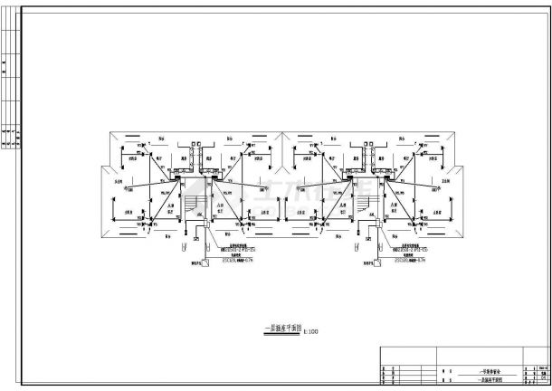 单元式宿舍楼CAD设计电气图-图二