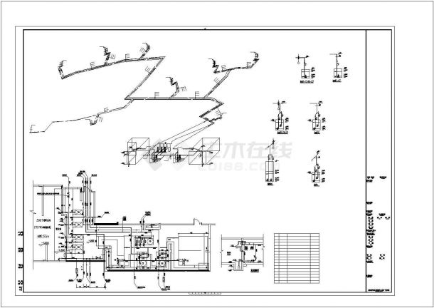 长春市逢苑家园小区地下车库给排水设计CAD图纸-图二
