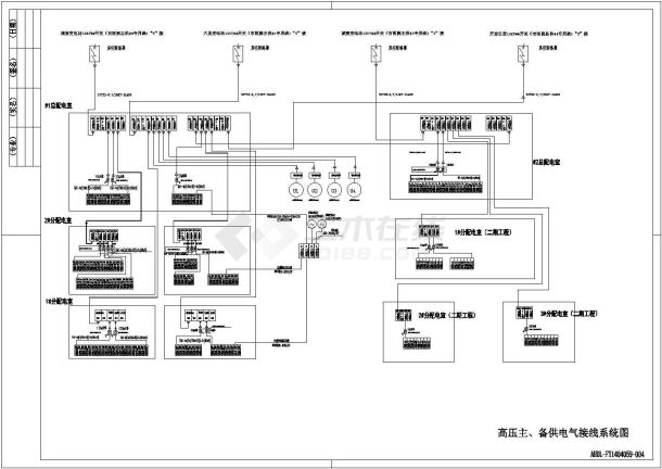 某三级甲等医院配电工程设计cad全套电气一次系统图纸（含设计说明，含报价清单）-图二