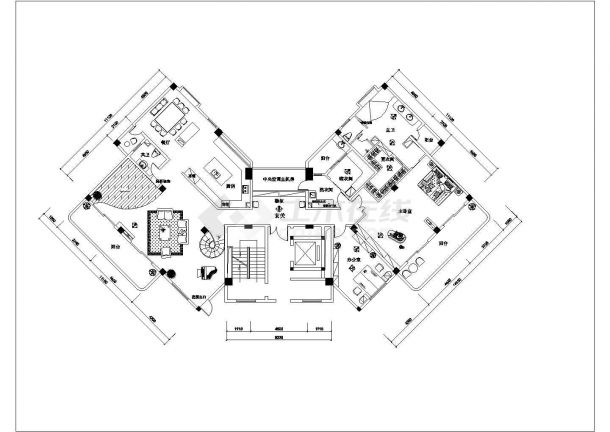 住宅设计_某小区住宅户型电气设计CAD图-图二