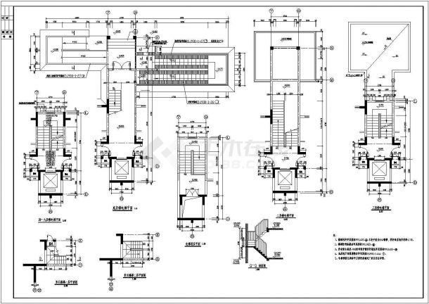 住宅设计_某小区十一层带阁楼建筑CAD图-图二