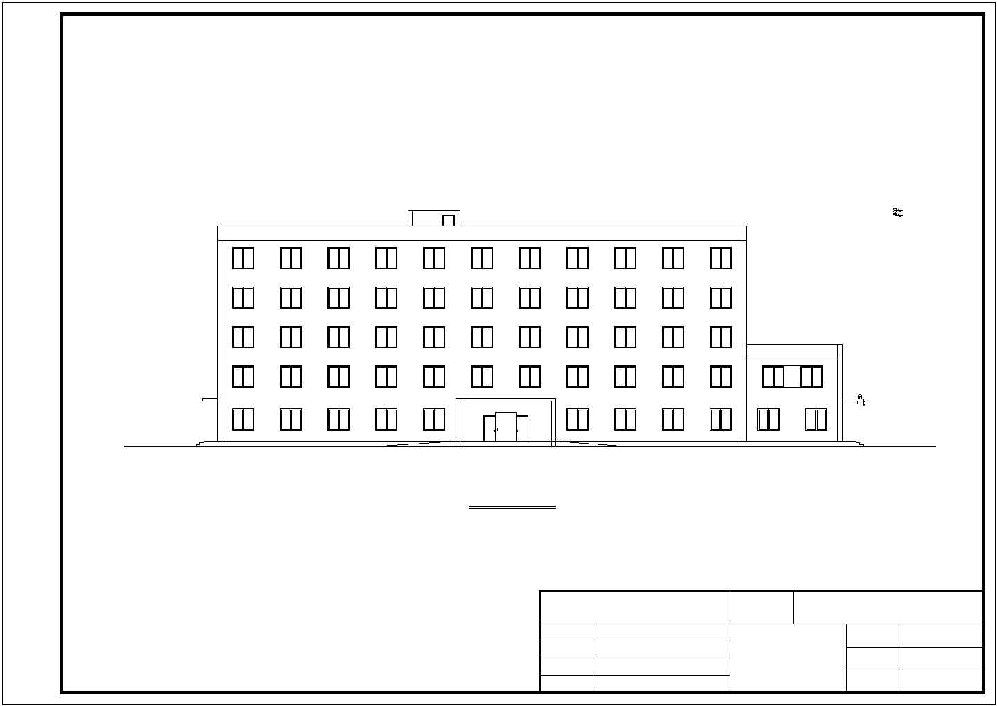 某市政单位某五层某类型办公楼全套建筑设计CAD图纸