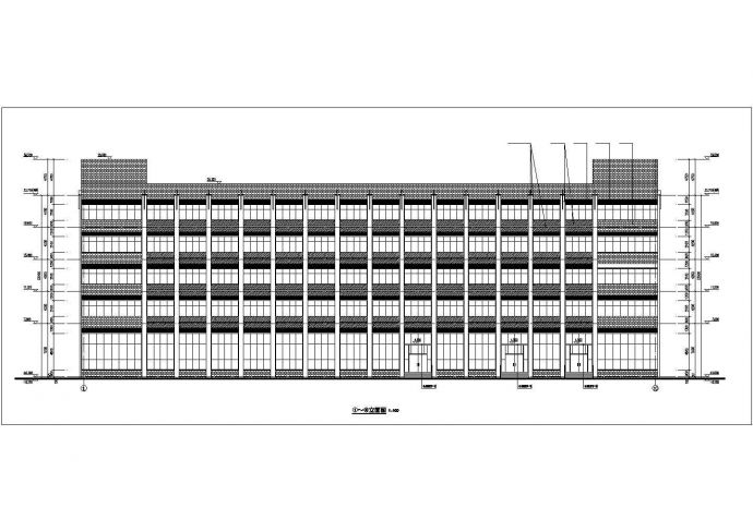 某工厂大型五层某类型生产厂房建筑设计CAD图纸_图1