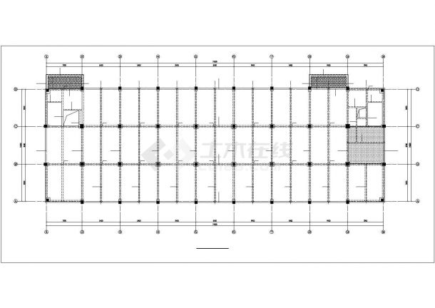 东莞市某大学工厂五层框架结构生成车间全套结构设计CAD图纸-图二