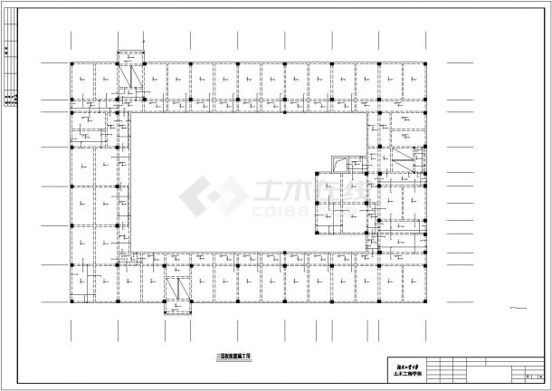 徐州市某建设公司6层框架结构办公楼全套结构设计CAD图纸-图一