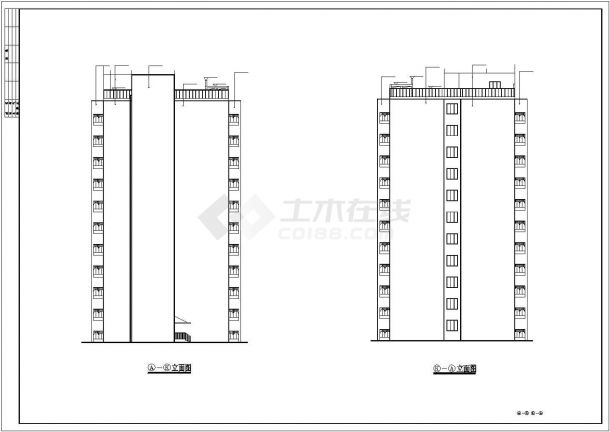 广州某小区7900平米11层剪力墙结构住宅楼全套建筑设计CAD图纸-图一