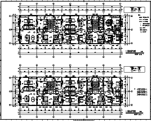 某市八层带夹层酒店式公寓建筑施工cad图(带效果图)-图二