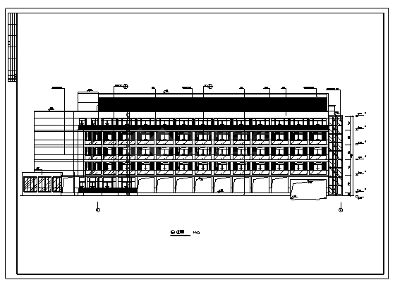 某市六层框架结构酒店客房建筑施工cad图-图二