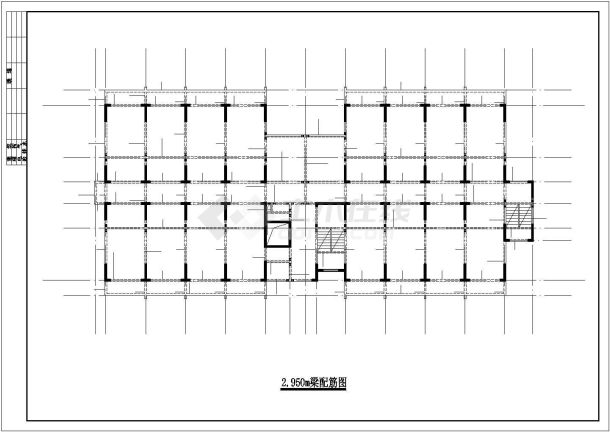 太原市某小区11层剪力墙结构单身公寓楼全套结构设计CAD图纸-图二