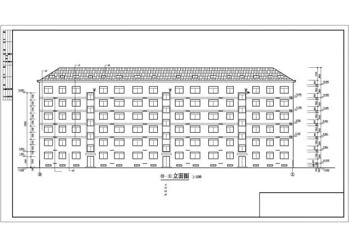 兰州市和平花苑小区4000平米6+1层款框混结构住宅楼建筑CAD设计图纸_图1