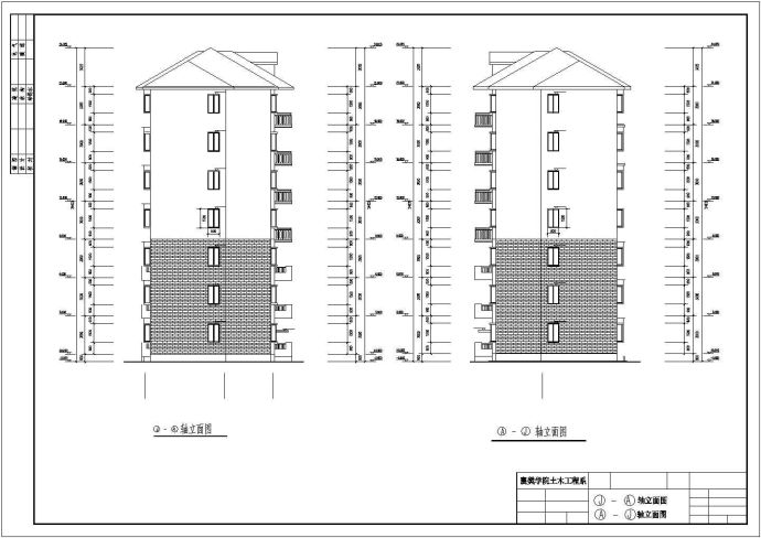 滦州市某小区4200平米七层砌体结构住宅楼全套建筑CAD设计图纸_图1