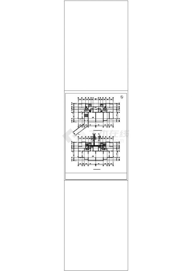 连云港市某居住区30层框架结构住宅楼采暖+给排水设计CAD图纸-图一