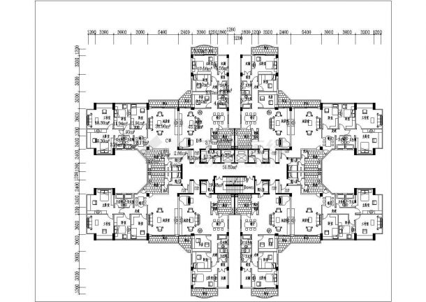 某县多栋高层住宅建筑设计图纸-图二