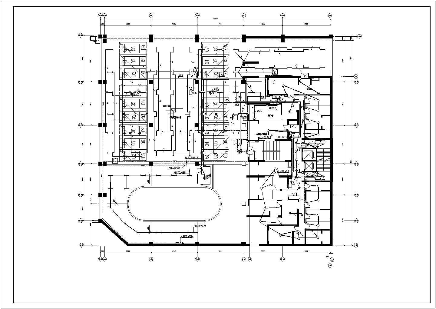 张家口大型商住楼电气施工图CAD图纸11