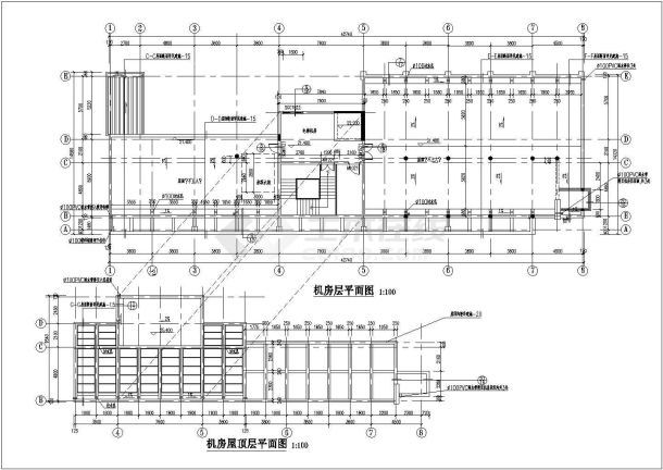 某多层办公楼详细建筑设计平面布置参考图-图二